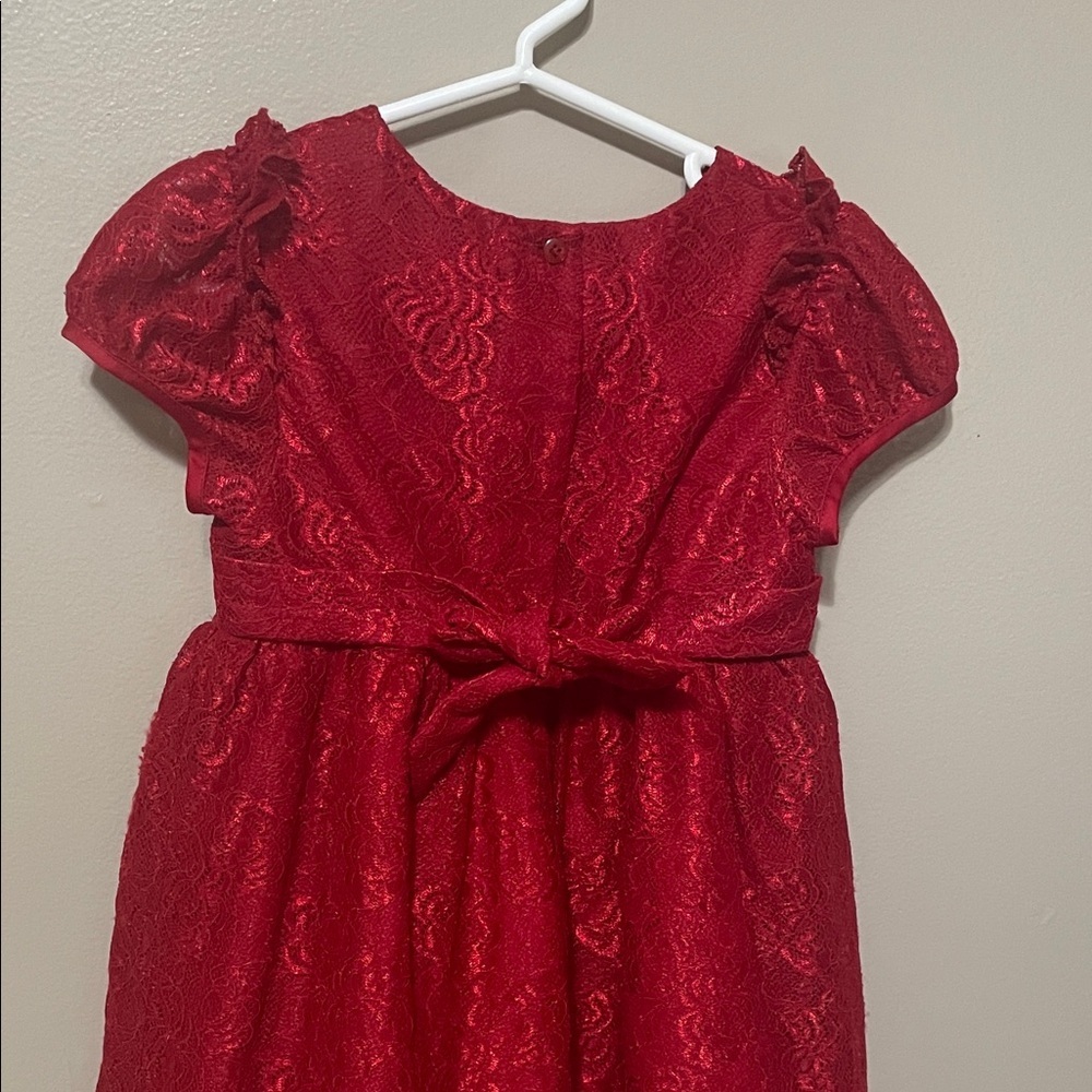 Wonder Nation Elegant Red Lace Kids Dress - Picture 2 of 4